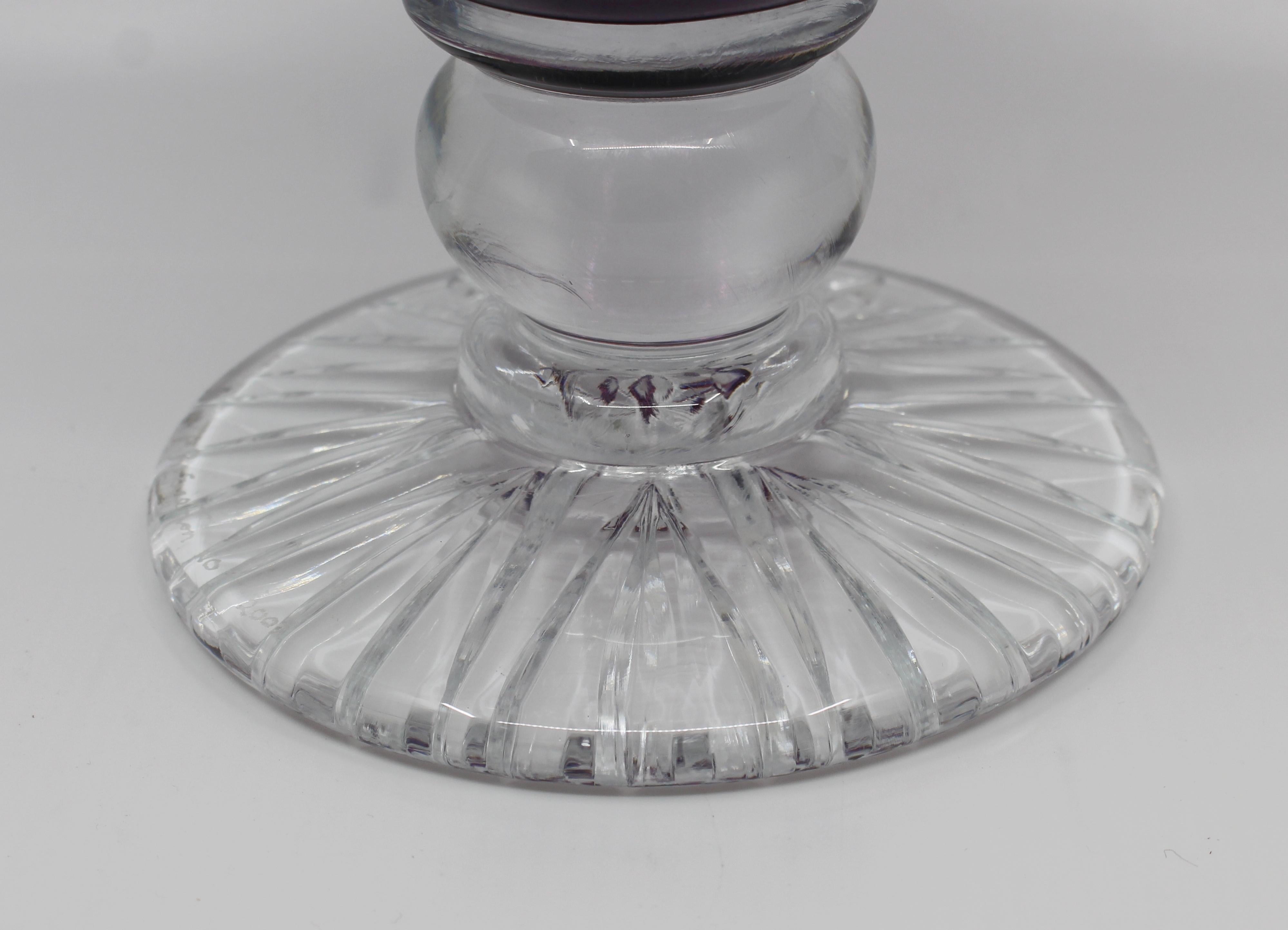 Lampe à l'huile Stourbridge incrustée d'améthystes et de cristal taillé en vente 4