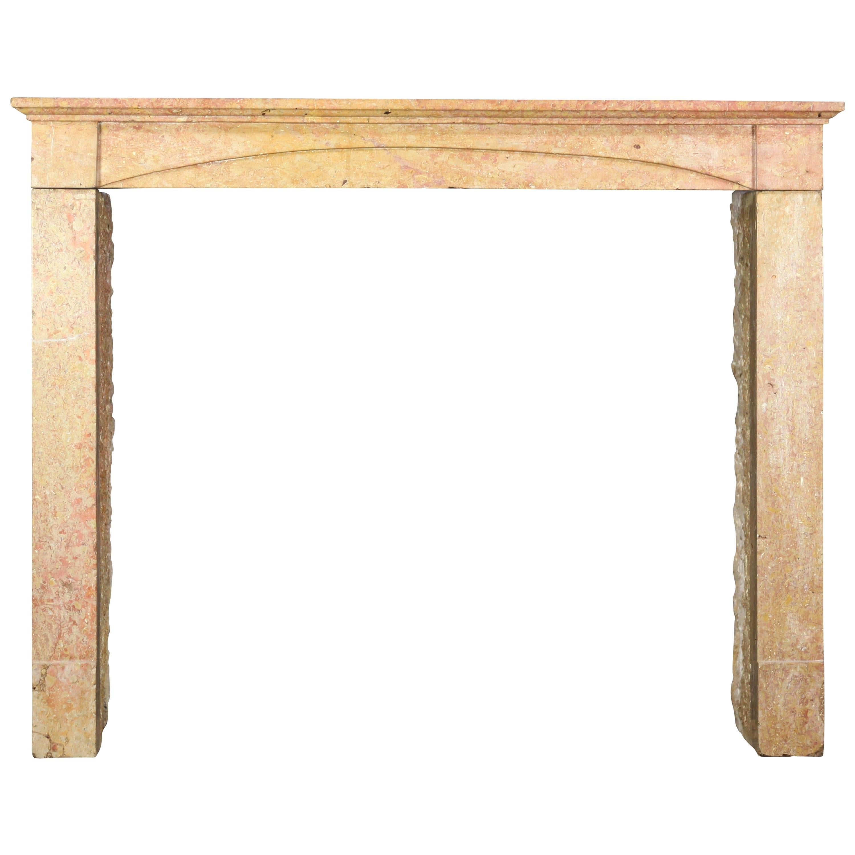 Fine Straight French Style Reclaimed Antique Fireplace Surround