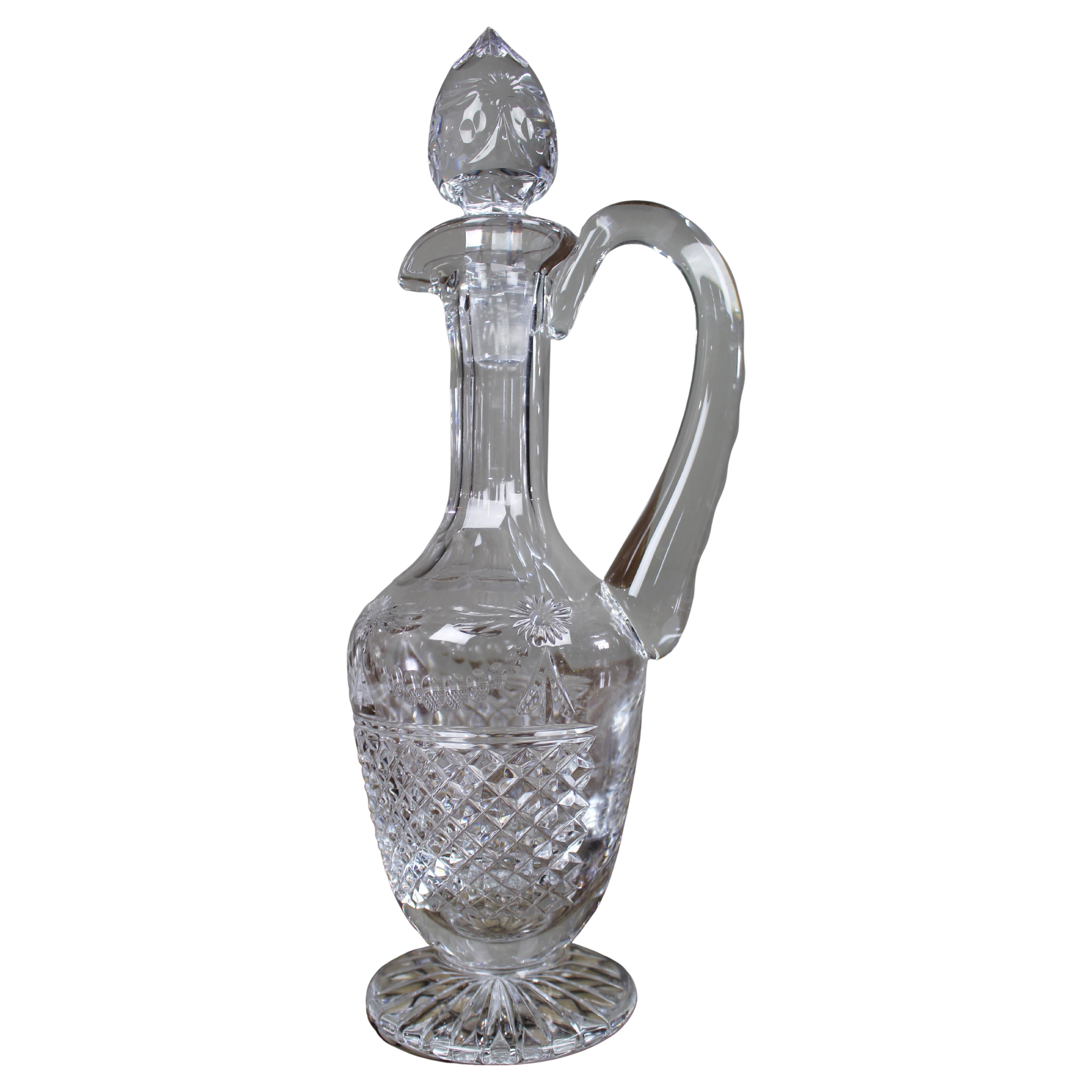 Feiner Stuart Kristall Beaconsfield geschliffenes Glas Claret Krug im Angebot