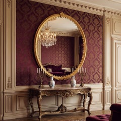 Fine Substantial 19th Century Giltwood Oval Mirror