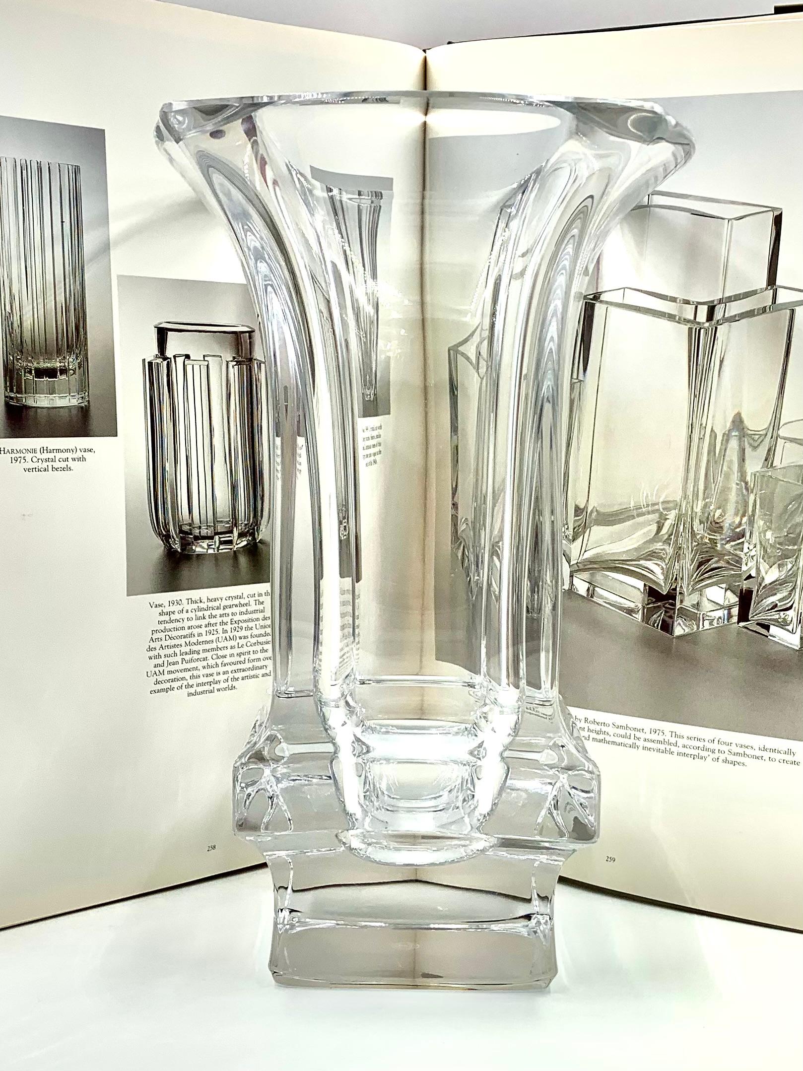 Fine Substantial Campana Form Neoclassical Style Baccarat Crystal Vase 5