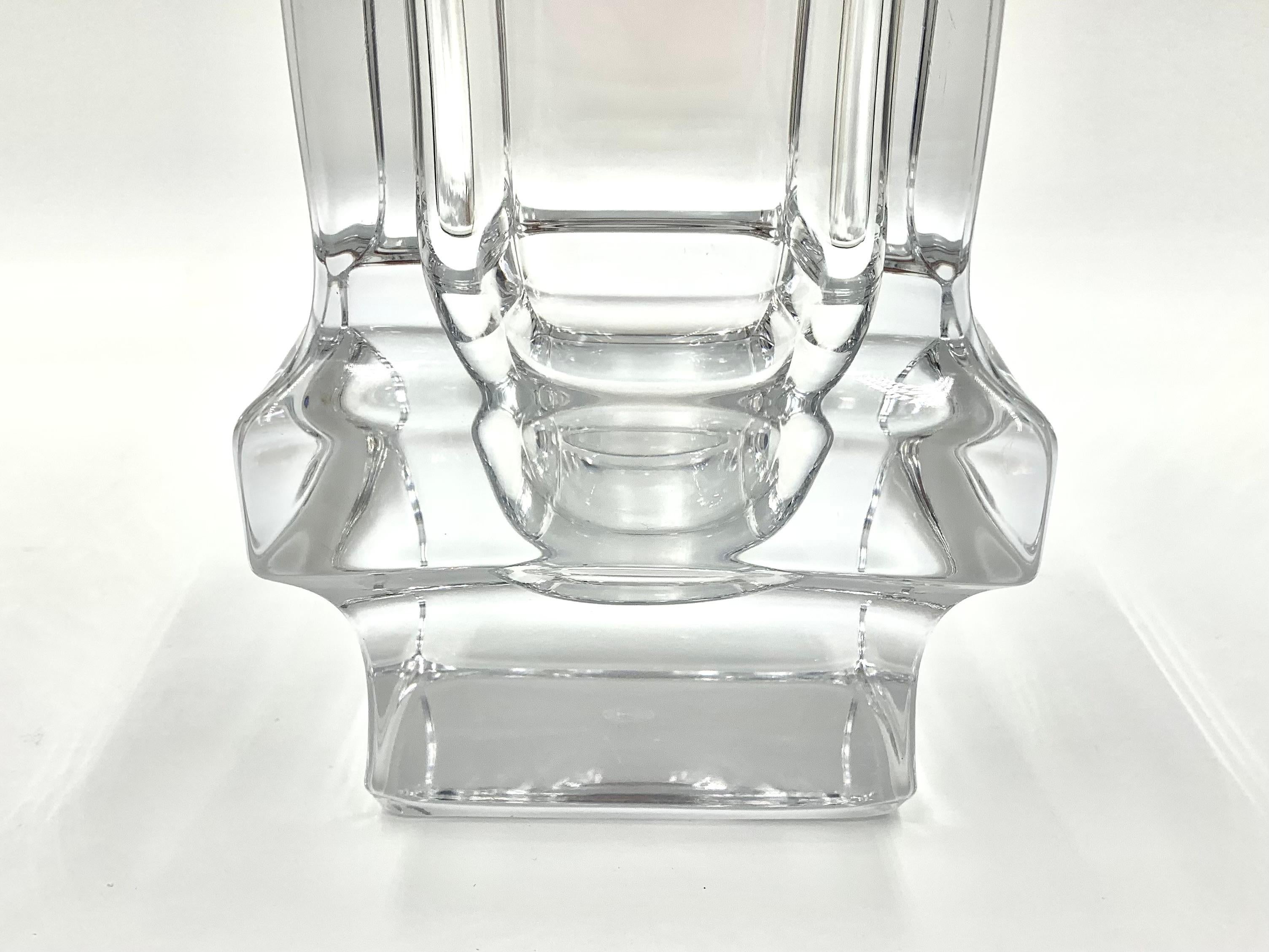 Contemporary Fine Substantial Campana Form Neoclassical Style Baccarat Crystal Vase