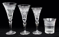 Fine Suite of 48 Tudor Crystal “Castile” Pattern Glasses