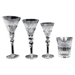Fine Suite of 48 Tudor Crystal “Castile” Pattern Glasses