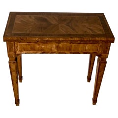 Fine Swedish Biedermeier Walnut Games and Console Table