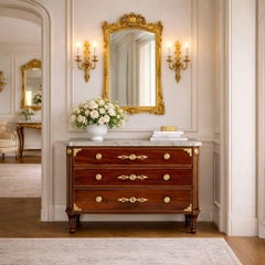 Commode suédoise ancienne en acajou de style gustavien vers 1780 1780