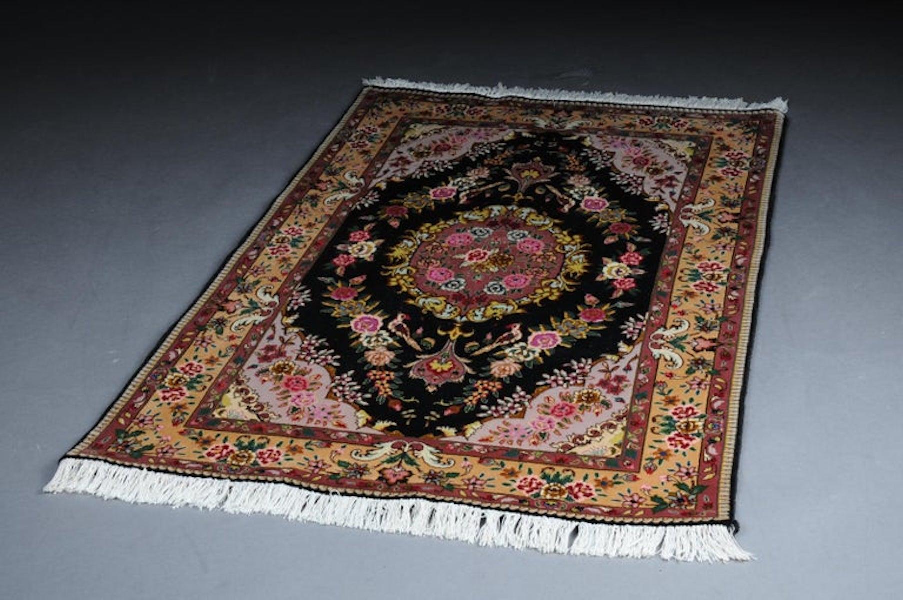 Sconosciuto Lana fine Tabriz Cork con seta, 1980 circa in vendita