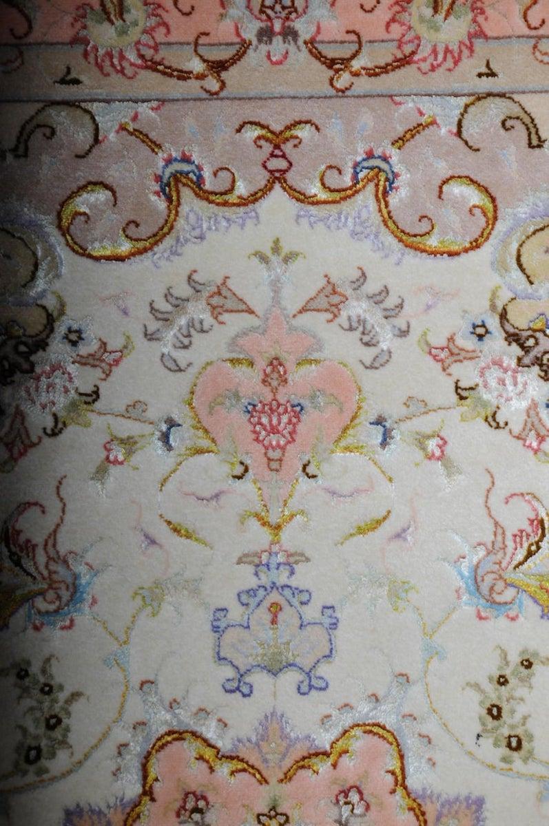 Annodato a mano Lana fine Tabriz Cork con seta, 1980 circa in vendita