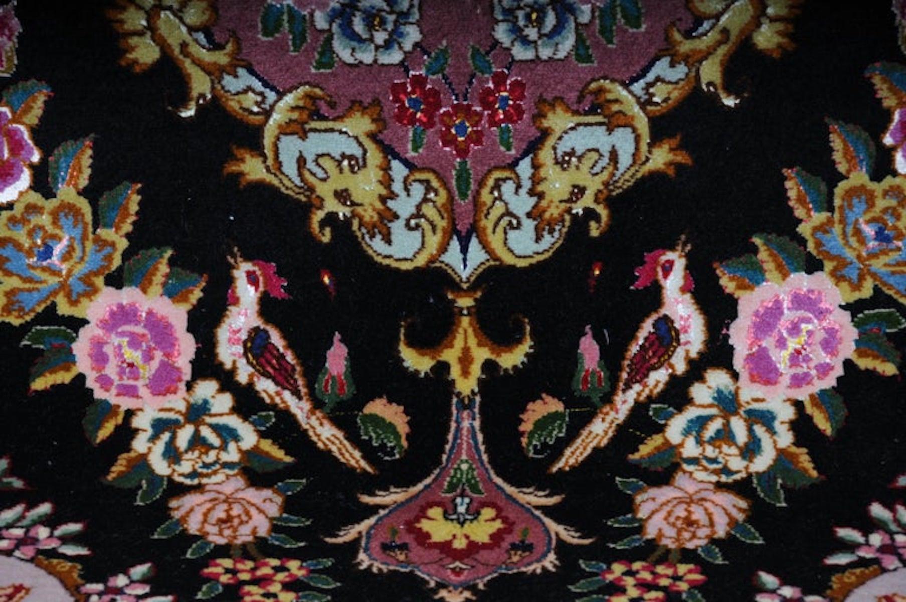 XX secolo Lana fine Tabriz Cork con seta, 1980 circa in vendita