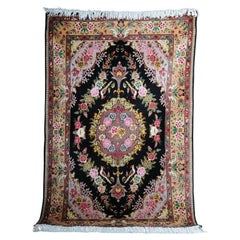 Fine Tabriz Cork Wool with Silk, circa 1980