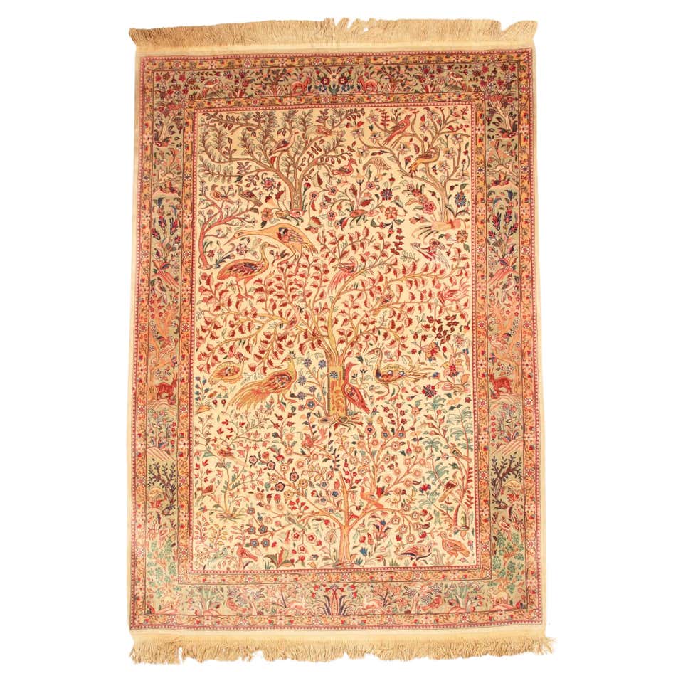 Fine Natural Dye Tabriz Allover Design Rug For Sale at 1stDibs