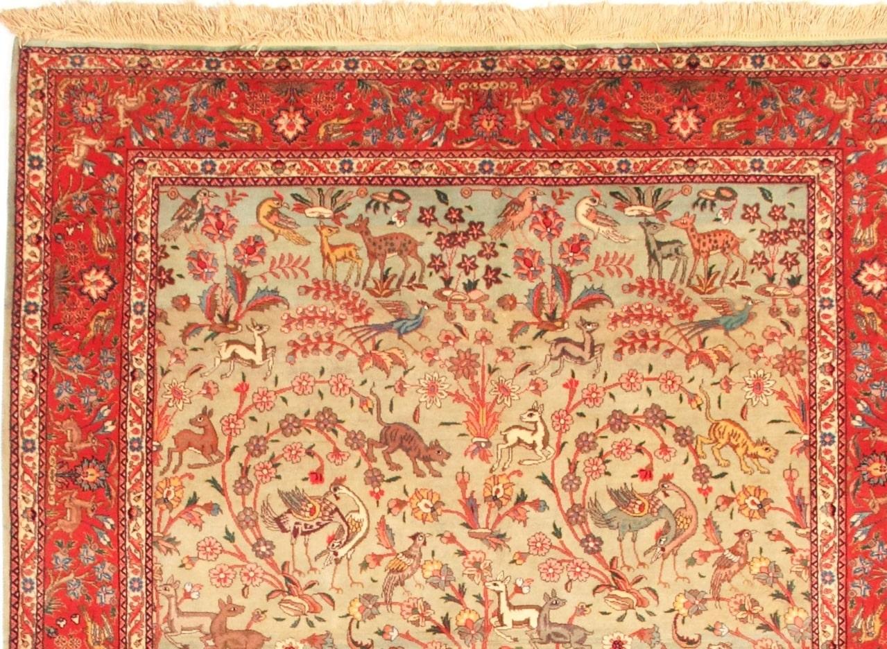 Fine Tabriz Rug with Silk Touch
Produced circa 1930's in Iran

Introducing Via Como, the pinnacle of ultra high-end hand-knotted rugs. Renowned for their unrivaled artistry and exclusivity, Via Como rugs are meticulously crafted by master