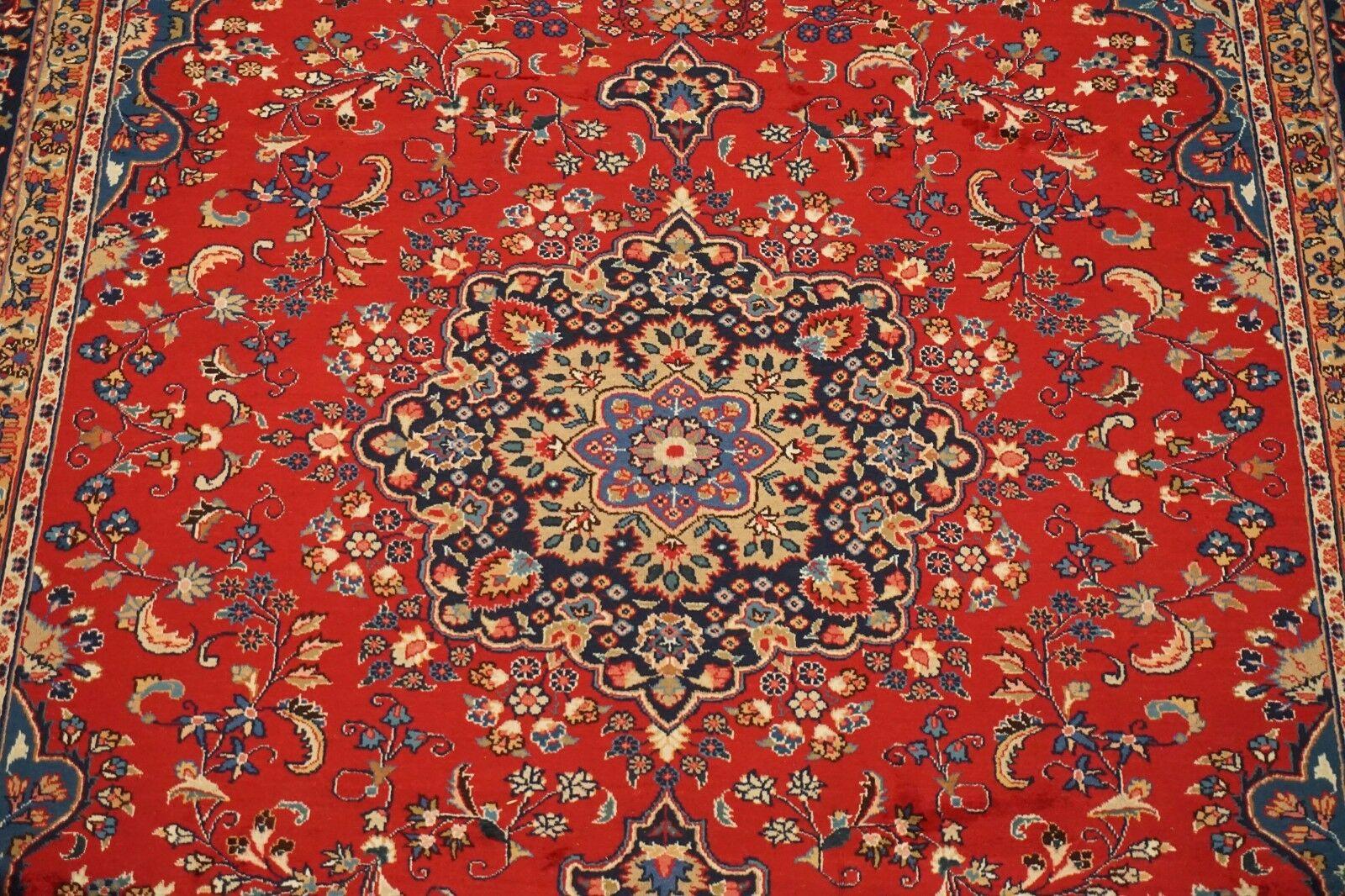 Hand-Knotted Fine Tabriz Signed Rug, circa 1960 For Sale