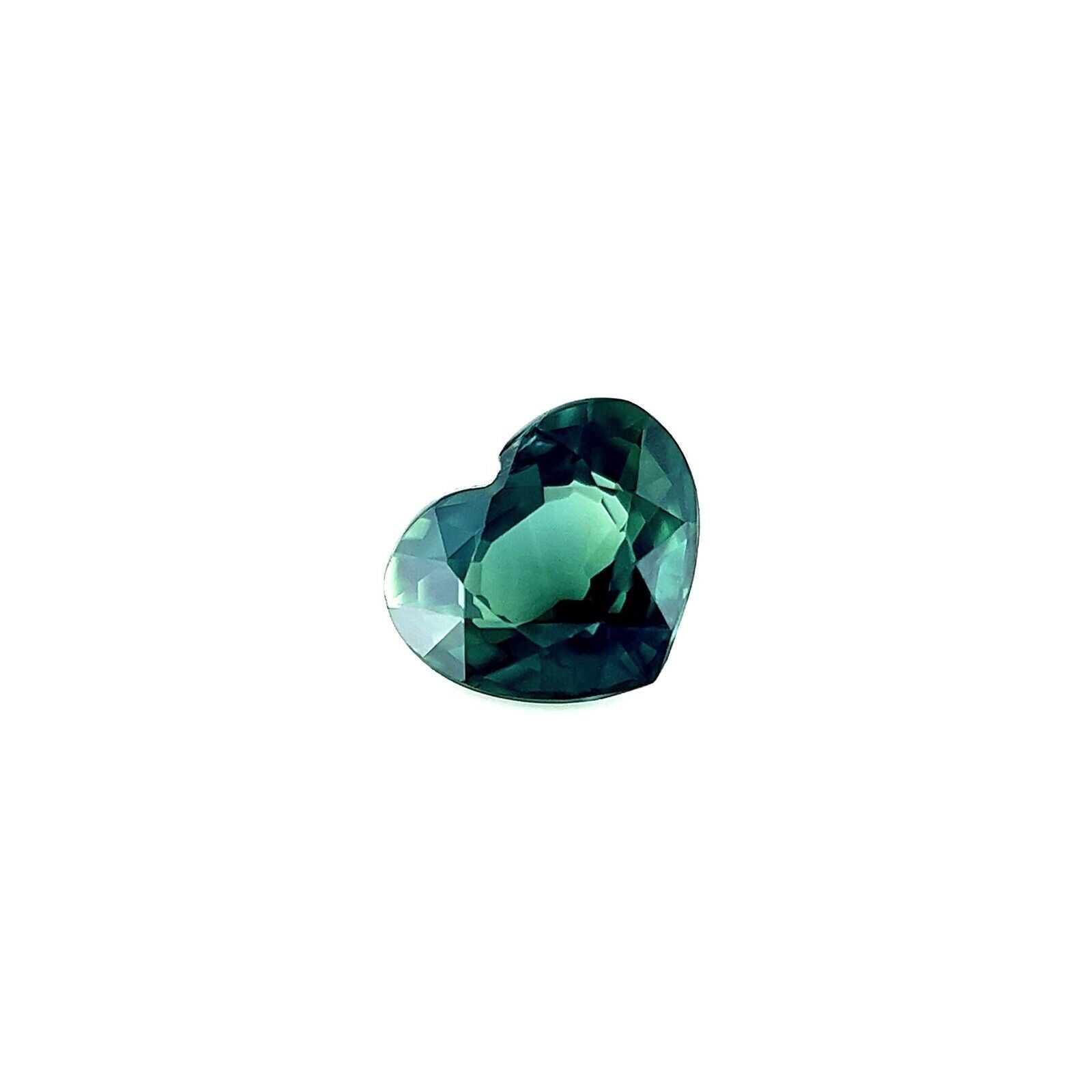 Fine Australian Green Blue Bi Colour Sapphire 0.99ct Heart Cut Rare Gem ...