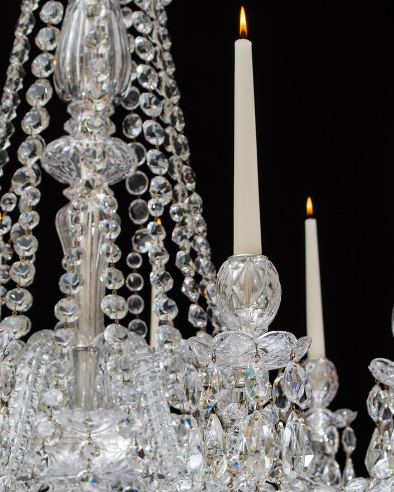 Victorian Fine Ten-Light Cut Glass Chandelier by F&C Osler For Sale