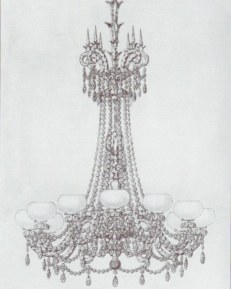 Late 19th Century Fine Ten-Light Cut Glass Chandelier by F&C Osler For Sale