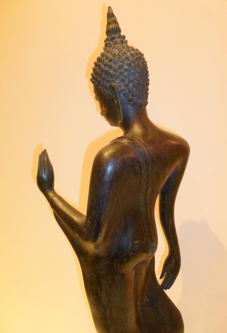 Thai Sanding Bronze Buddha For Sale at 1stDibs