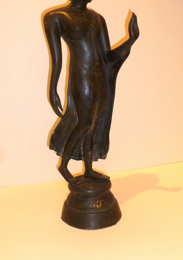 Thai Sanding Bronze Buddha For Sale at 1stDibs