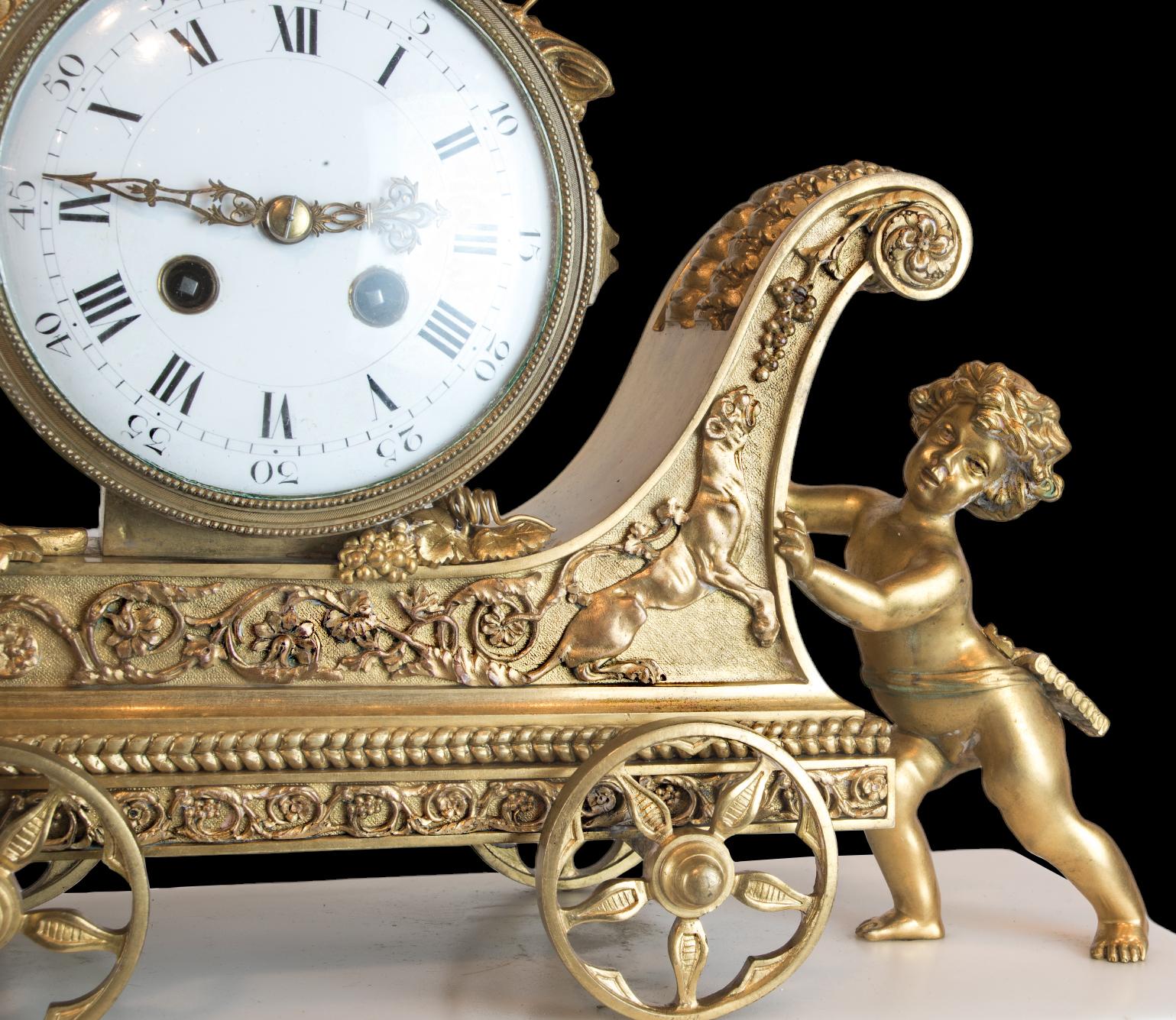 Fine Three pice clock set Of Thor's Chariot  by Samuel Marti  For Sale 6