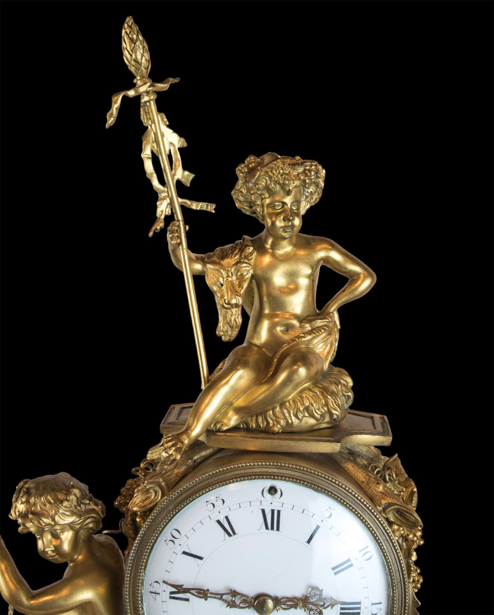 Belle horloge de Thor's Chariot à trois tableaux  par Samuel Marti  en vente 7