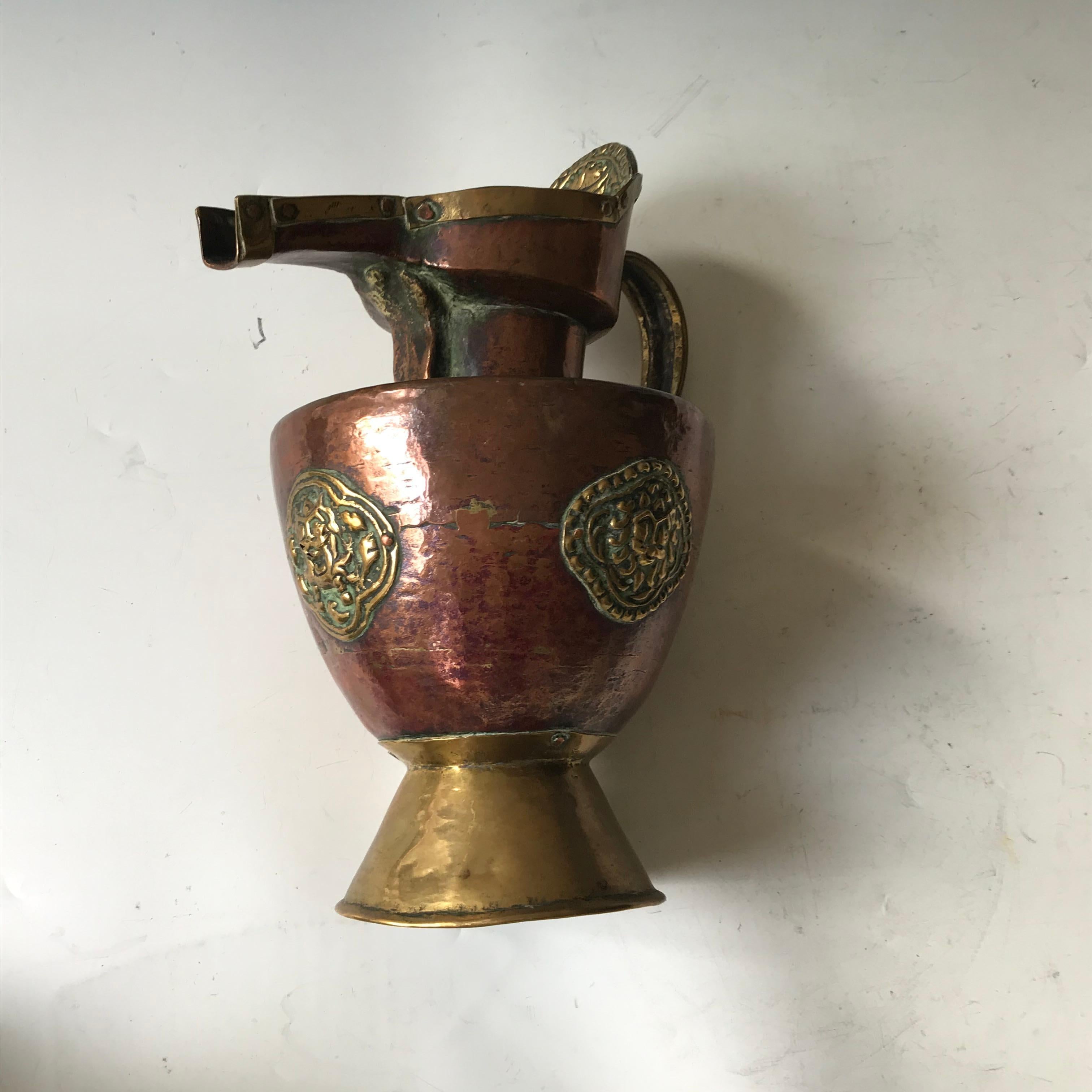 18th Century and Earlier Fine Tibetan Monks Cap Ewer Asian Antiques