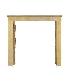 Fine Timeless Small Original French Antique Fireplace Surround in Limestone