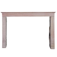 Fine Timely Antique French Fireplace Surround in Limestone