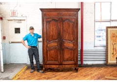 Fine Traditional French Provincial Dark Stained Armoire