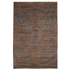 Fine Transitional Persian Rug, Blue & Brown