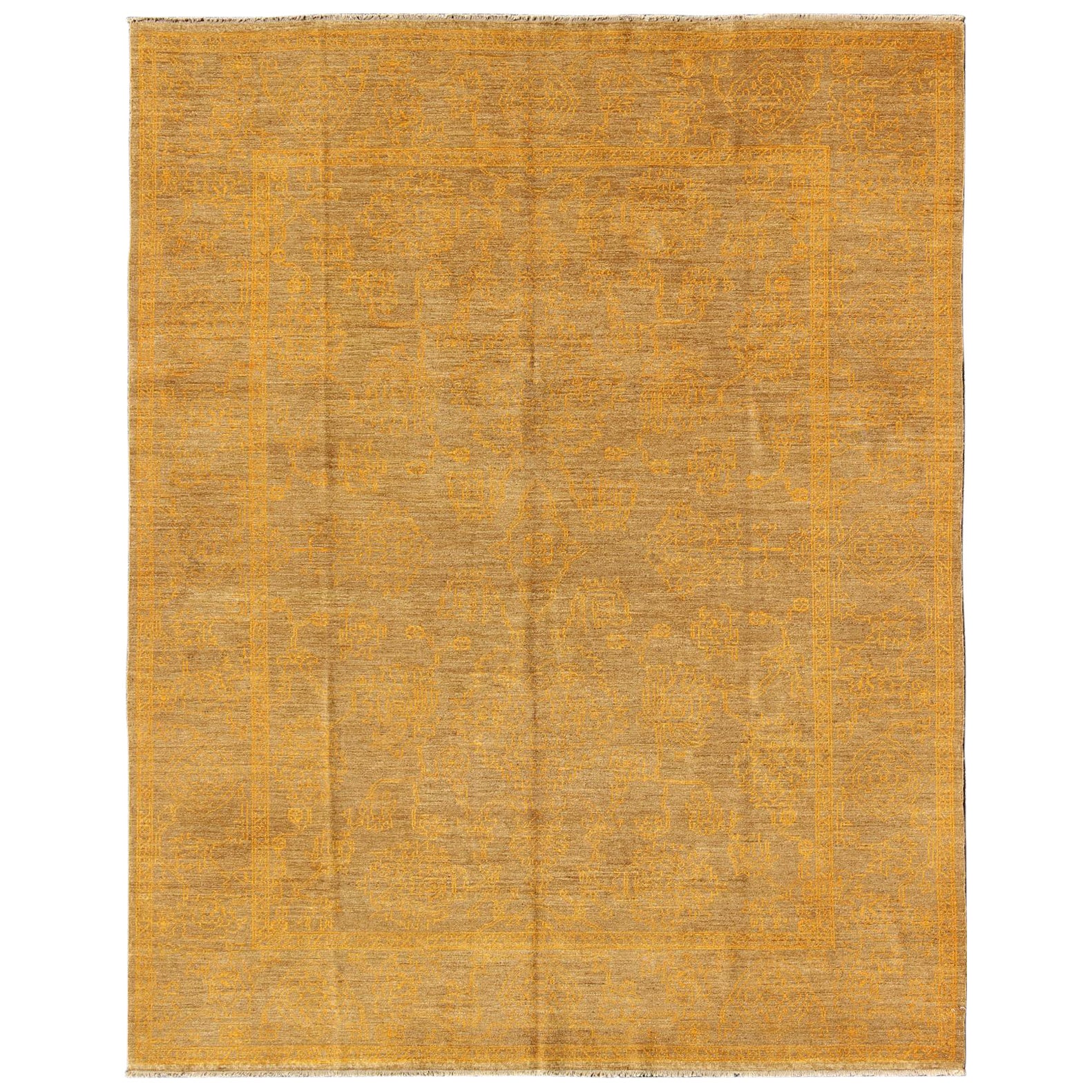 Tappeto di transizione di Keivan Woven Arts con motivi geometrici stilizzati
