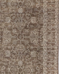 Turkish Transitional Rug in Chestnut Brown By Keivan Woven Arts 10'1 x 13'8