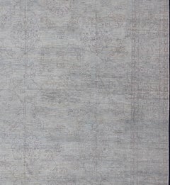 Keivan Woven Arts Angora Oushak Rug in antique Texture & Light Tones 12'2 x 15'1