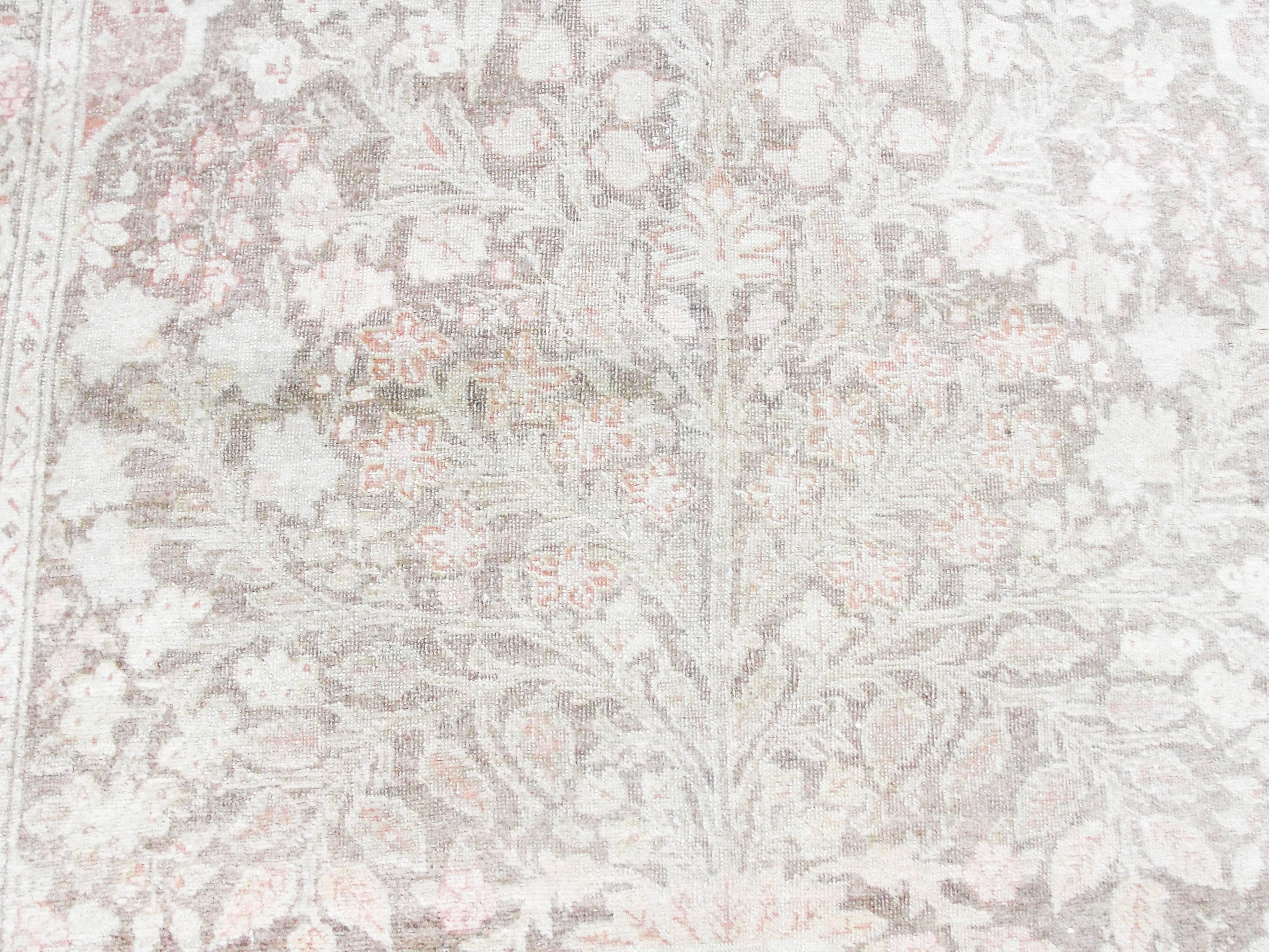 Tapis persan ancien Hajji Jalil, très fin, motif d'arbre de vie Excellent état - En vente à Evanston, IL