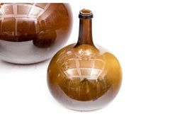 Fine Trio Of Antique French Demijohn Bottles