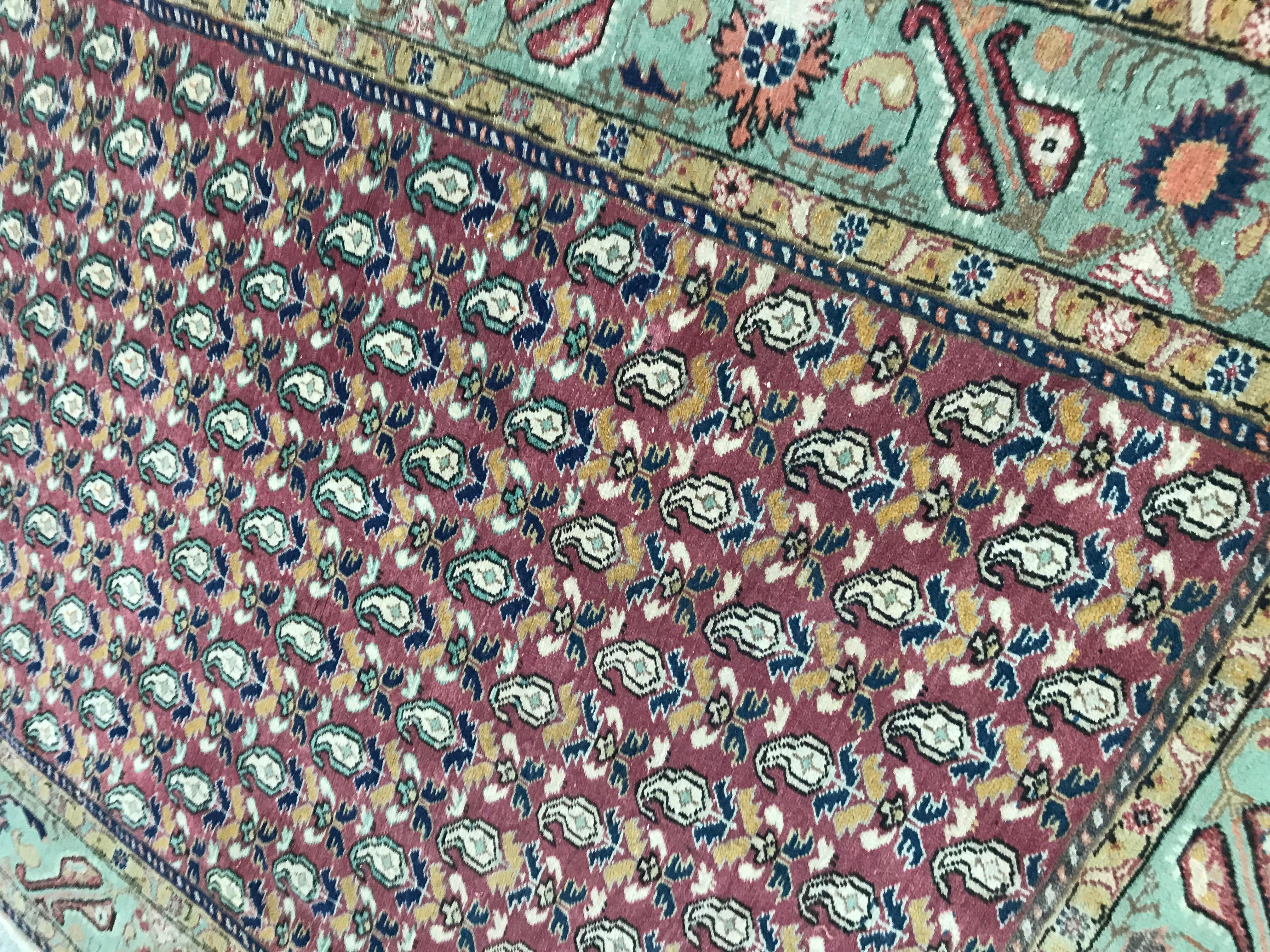 Hand-Knotted Bobyrug’s Fine Turkish Early 20th Century Cesareh Rug For Sale