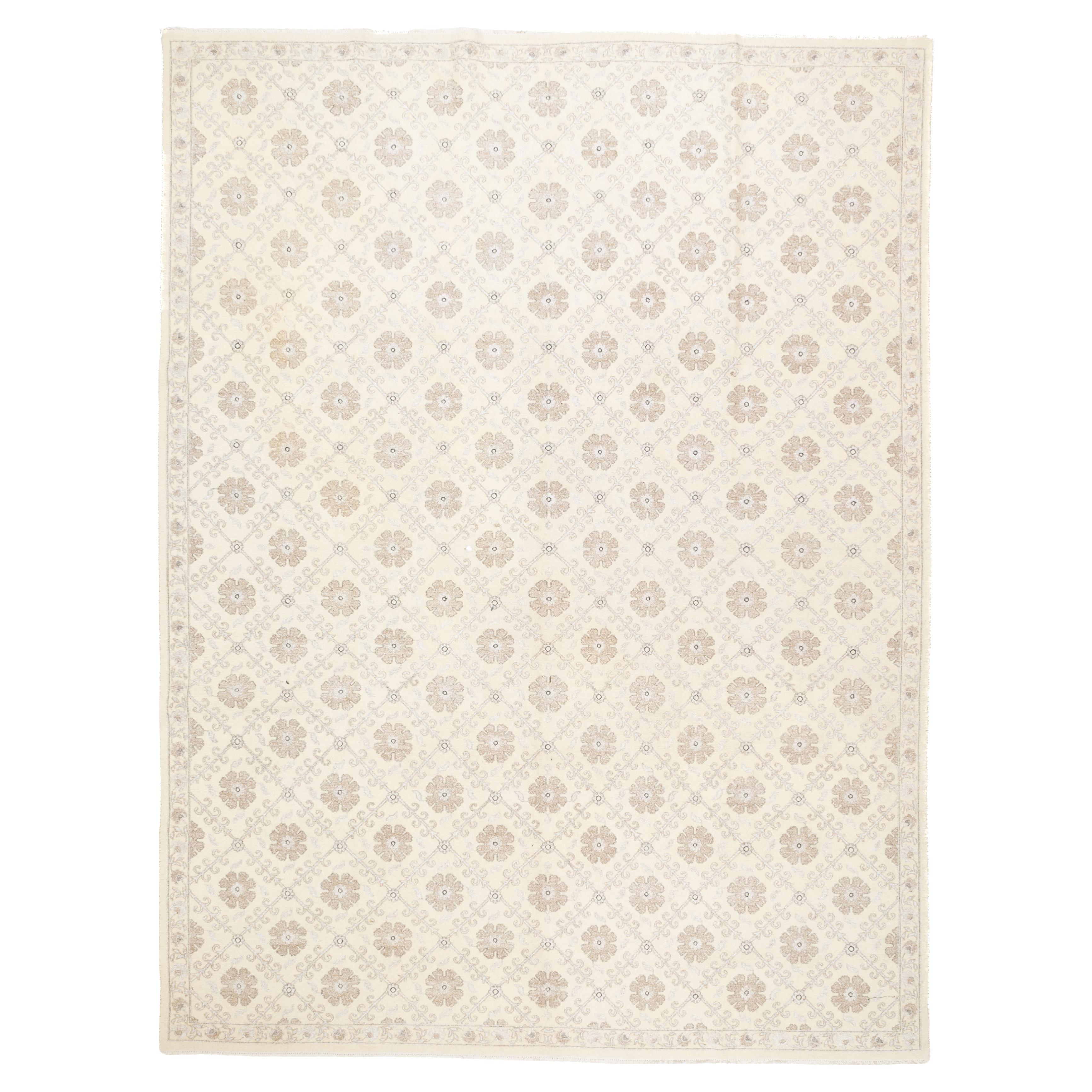 Fina Alfombra Turca de Lana Sumak 9'0" x 12'0" en venta