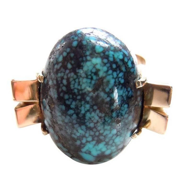 Fine Turquoise 14 Karat Ring