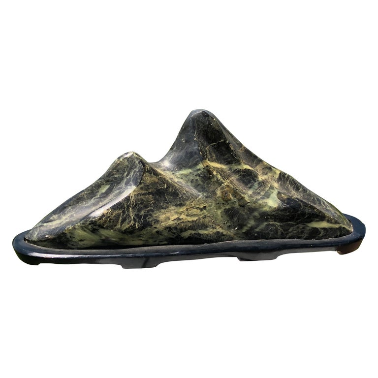 Fine "Twin Peaks" Mountain Scholar Rock, Natural Bonsai Suiseki at 1stDibs  | suiseki for sale, twin peaks bonsai, suiseki bonsai