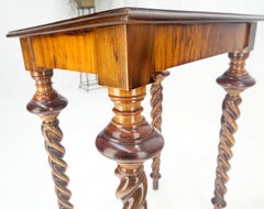 Table de lampe à plateau rectangulaire en bois de palissandre massif sculpté à l'aide d'une corde torsadée MINT