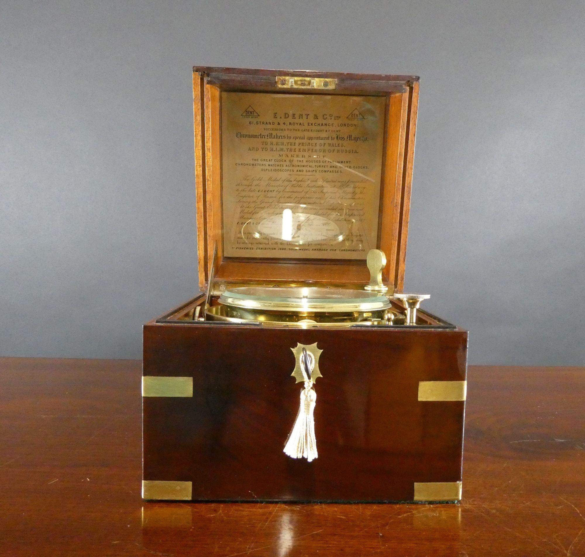 Fine Two Day Marine Chronometer by Dent, London. No58553 For Sale 5