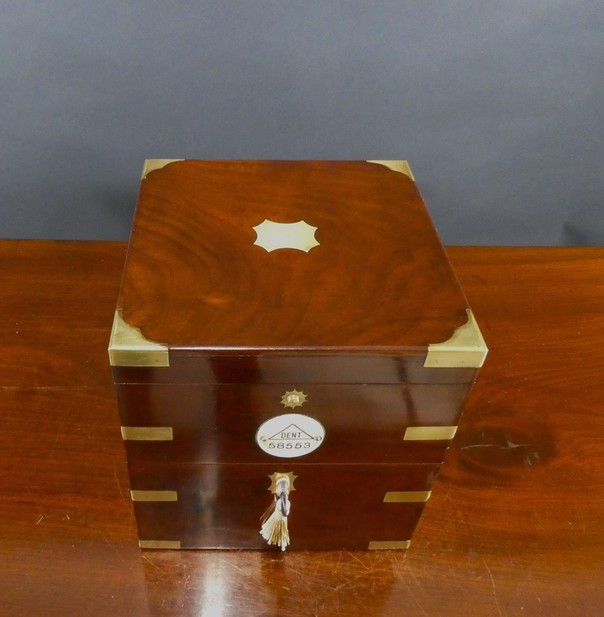 Fine Two Day Marine Chronometer by Dent, London. No58553 For Sale 2