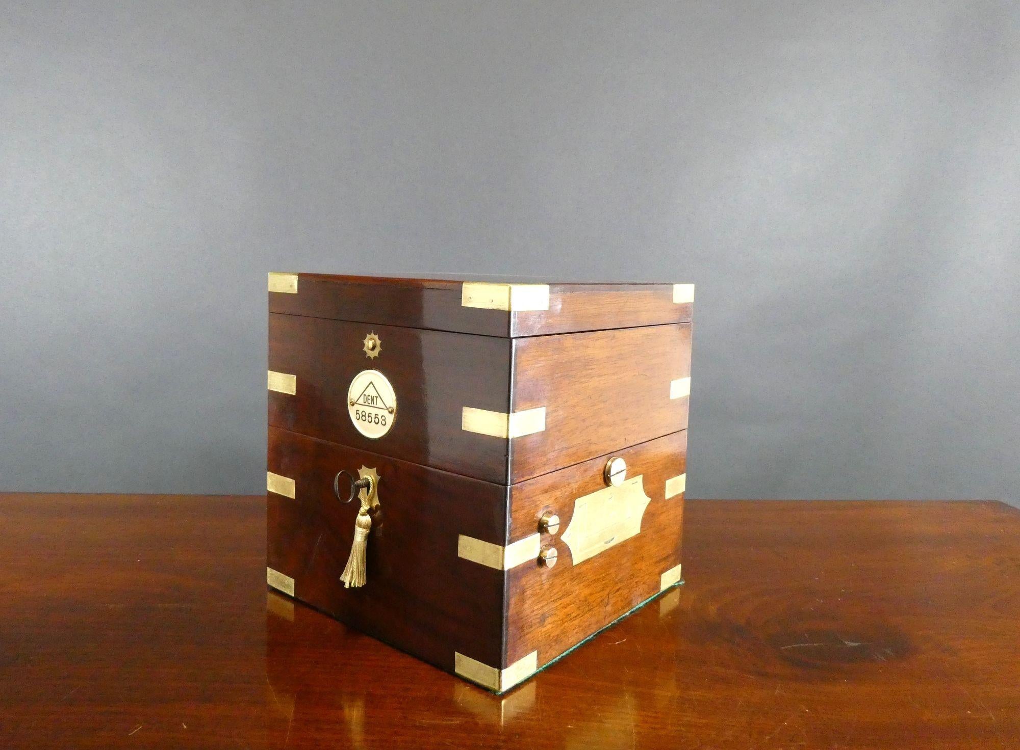 Fine Two Day Marine Chronometer by Dent, London. No58553 For Sale 3