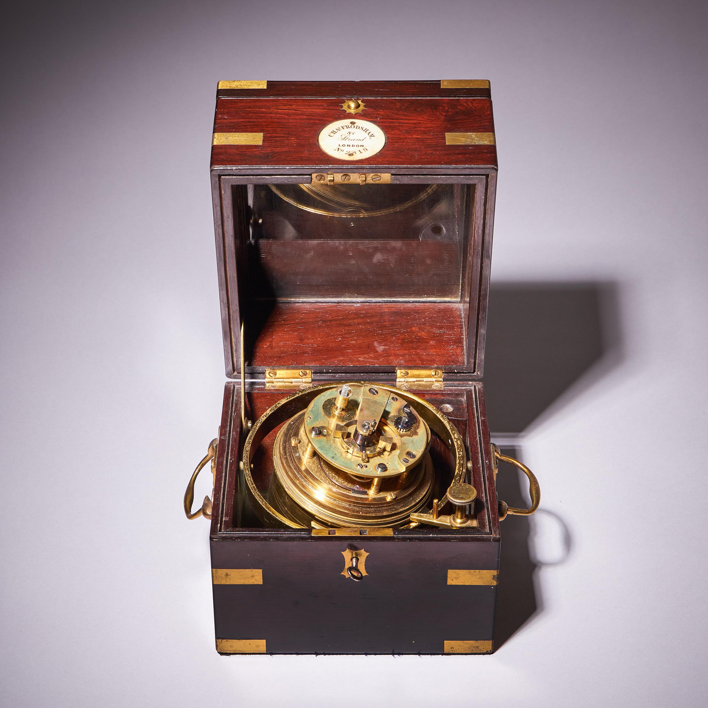 19th Century Fine Two-Day Marine Chronometer Signed Charles Frodsham For Sale