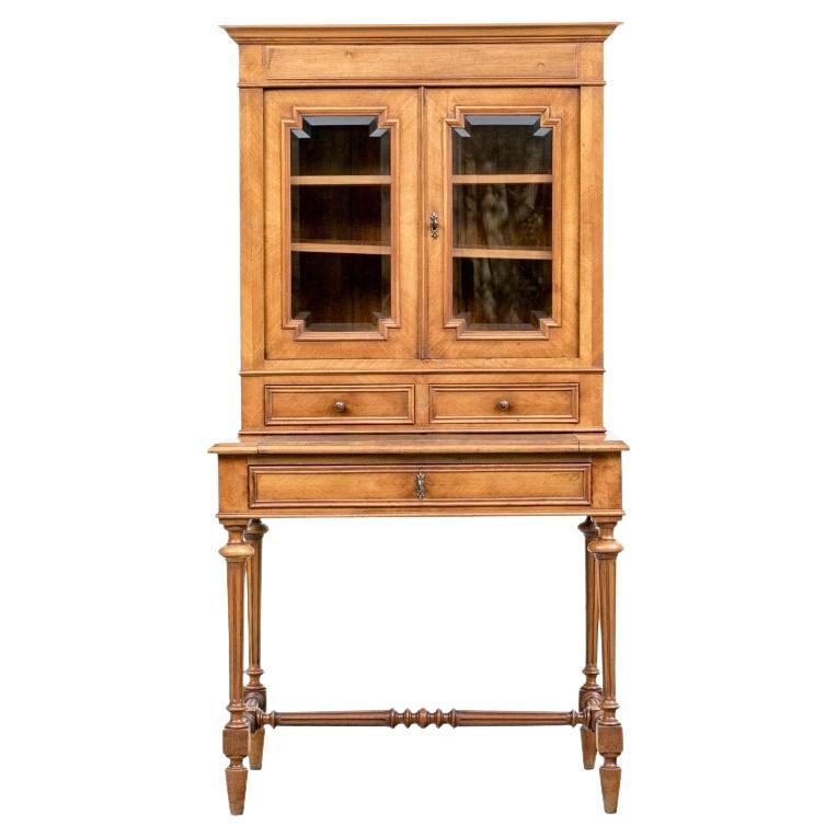 Fine Two Piece Bookcase Secretary