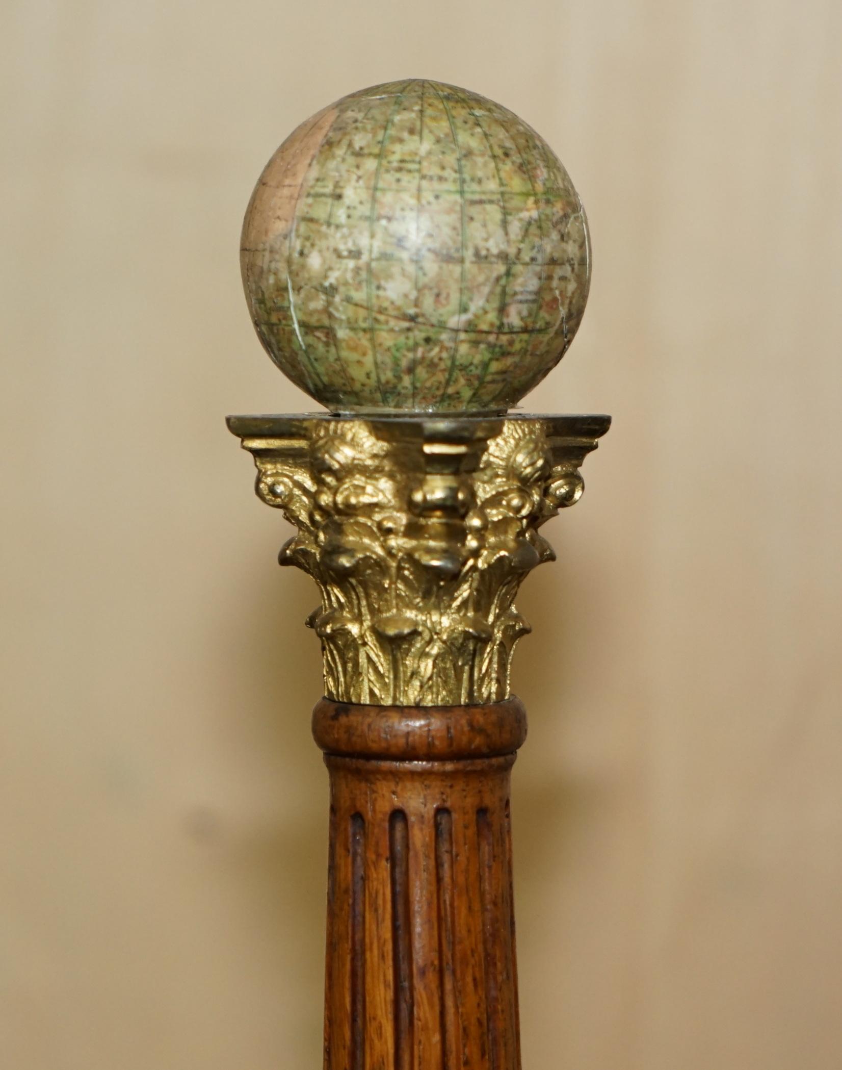 Hand-Crafted FINE & UNIQUE PAIR OF ANTIQUE 1887 MARYS CELESTIAL GLOBES SKEWING / MALIN & SONs For Sale
