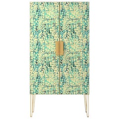 Fine Upholstered Contemporary Cabinet Made in England