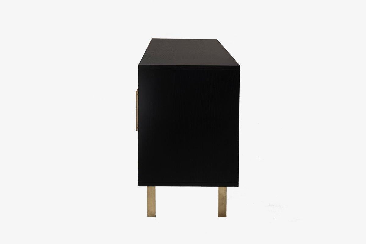 Modern Fine Upholstered Side Cabinet  For Sale