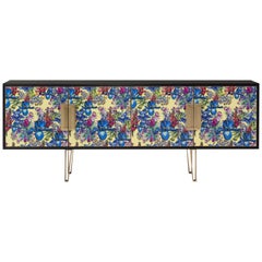 Fine Upholstered Contemporary Side Cabinet Made in England