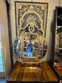 Fine Venetian Gold Etched Glass Mirrors