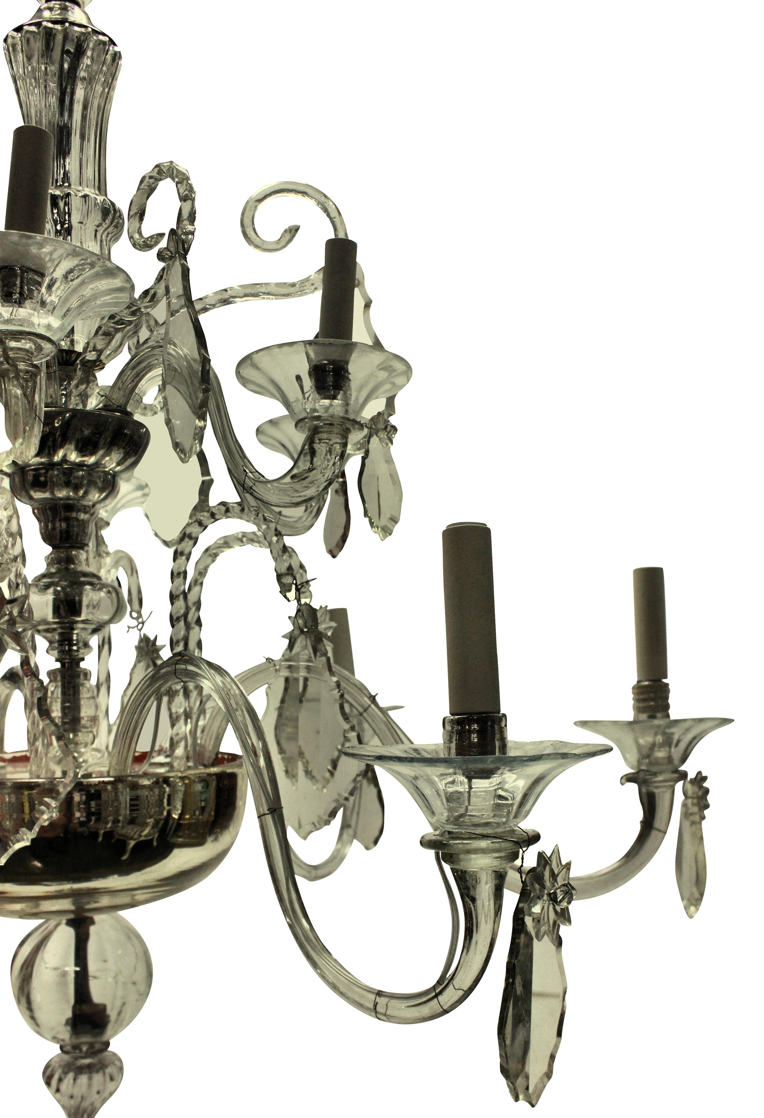 Early 20th Century Fine Venetian Twelve Light Chandelier